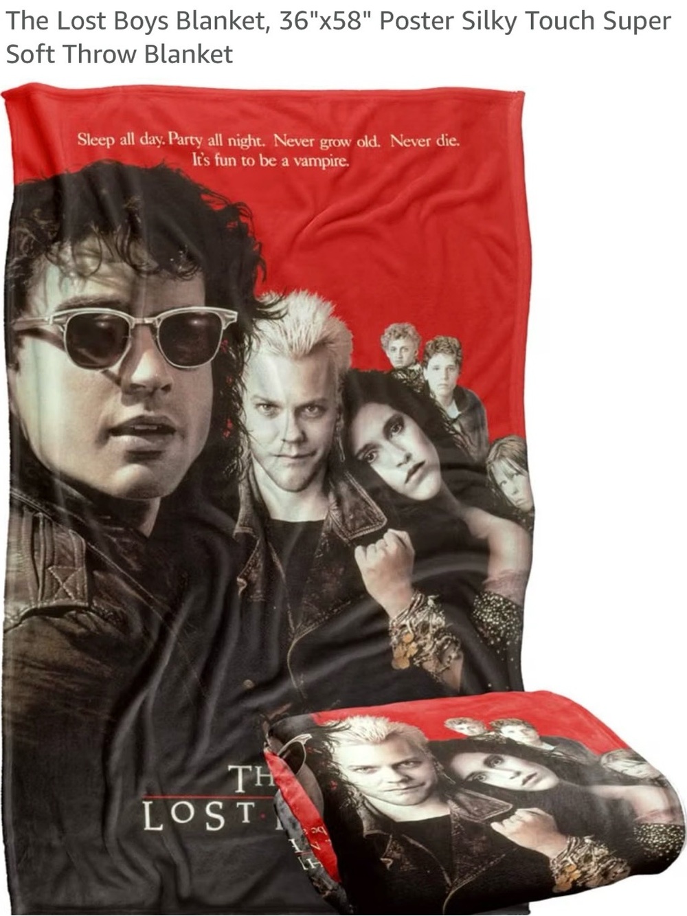 Spirit Red and Black Movie Poster Silky Throw Blanket brand new in bag